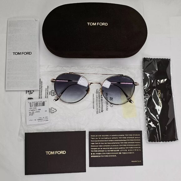 Tom Ford Round Metal Sunglasses - Picture 8 of 8